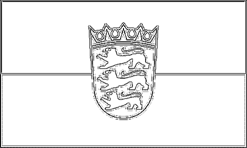 Contorno della bandiera Baden-Württemberg da colorare