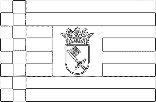 Contorno della bandiera Brema da colorare