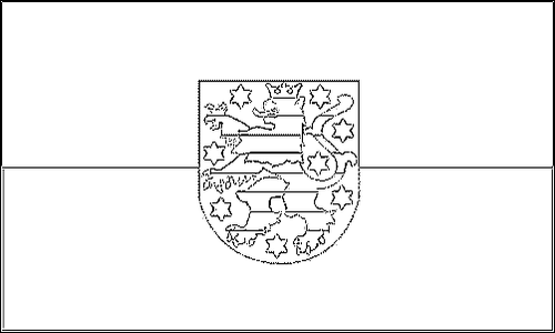 Contorno della bandiera Turingia da colorare