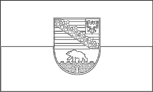 Contorno della bandiera Sassonia-Anhalt da colorare