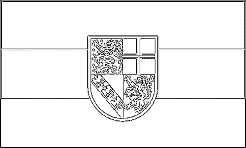 Contorno della bandiera Saarland da colorare