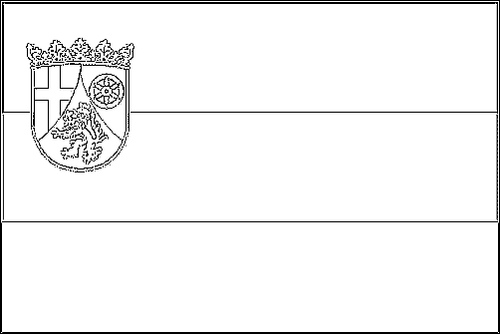 Contorno della bandiera Renania-Palatinato da colorare