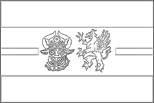 Contorno della bandiera Meclemburgo-Pomerania occidentale da colorare