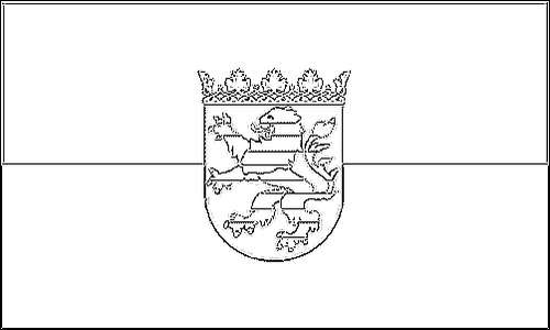 Contorno della bandiera Assia da colorare