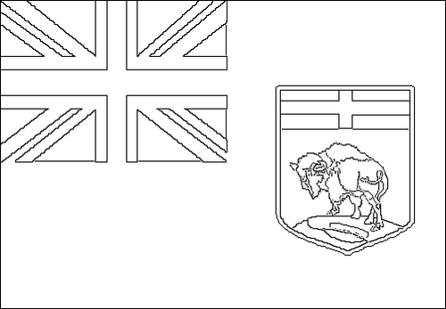 Contorno della bandiera Manitoba da colorare