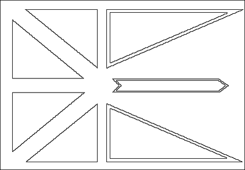 Contorno della bandiera Terranova e Labrador da colorare