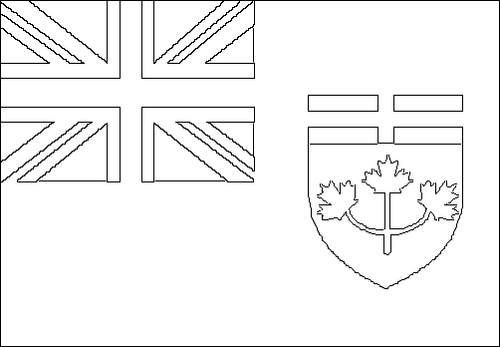 Contorno della bandiera Ontario da colorare