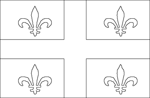 Contorno della bandiera Québec da colorare