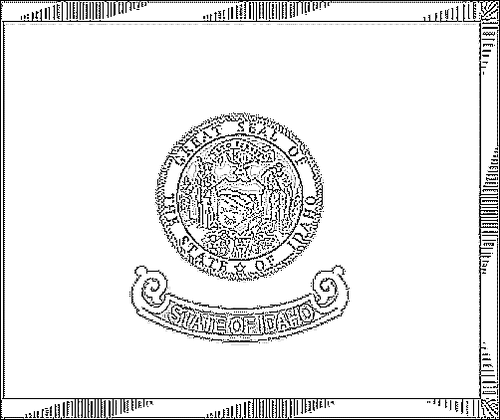 Contorno della bandiera Idaho da colorare