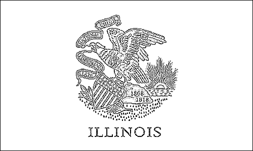 Contorno della bandiera Illinois da colorare