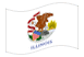 Illinois-Bandiera sventolante