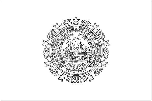 Contorno della bandiera New Hampshire da colorare
