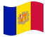 Andorra-Bandiera sventolante