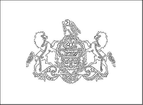 Contorno della bandiera Pennsylvania da colorare