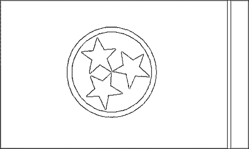 Contorno della bandiera Tennessee da colorare