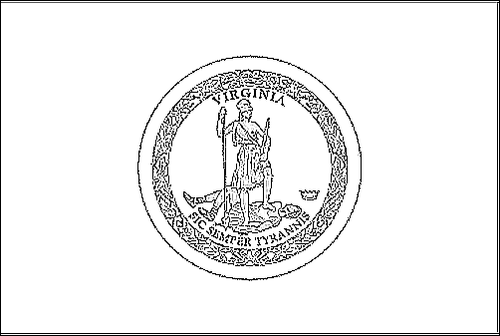 Contorno della bandiera Virginia da colorare