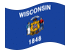 Wisconsin-Bandiera sventolante