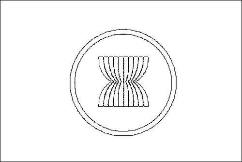 Contorno della bandiera ASEAN (Associazione delle Nazioni del Sud-Est Asiatico) da colorare