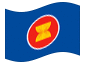 Bandiera animata ASEAN (Associazione delle Nazioni del Sud-Est Asiatico)