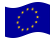 Unione Europea (UE)-Bandiera sventolante