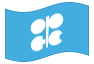 Bandiera animata OPEC (Organizzazione dei Paesi Esportatori di Petrolio)