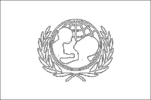 Contorno della bandiera UNICEF da colorare