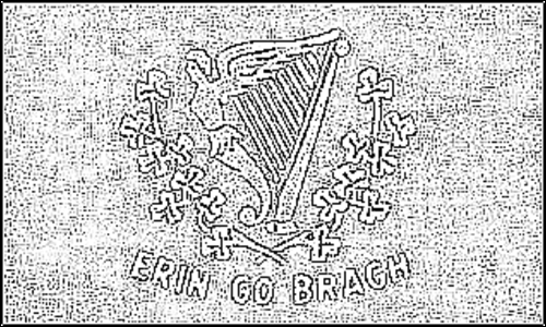 Contorno della bandiera Erin go Bragh da colorare