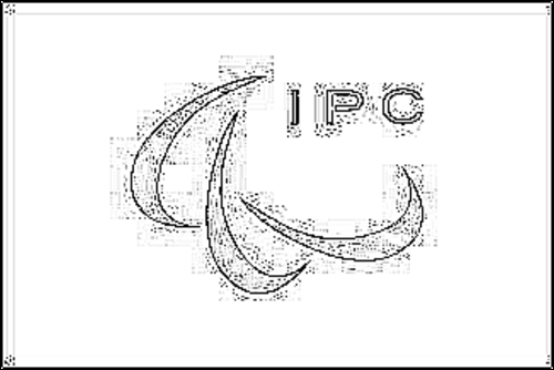 Contorno della bandiera Comitato Paralimpico Internazionale (IPC) da colorare