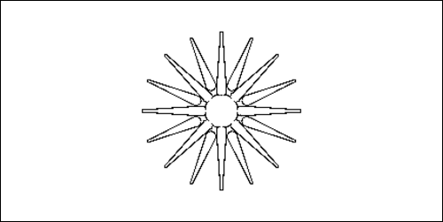Contorno della bandiera Macedonia (1992-1995) da colorare