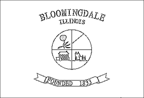 Contorno della bandiera Bloomingdale da colorare