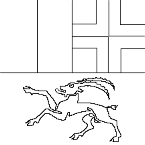 Contorno della bandiera Grigioni / Grischun da colorare