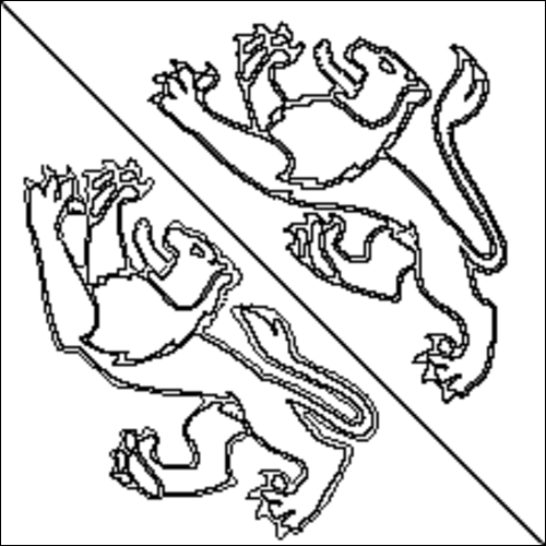 Contorno della bandiera Turgovia da colorare