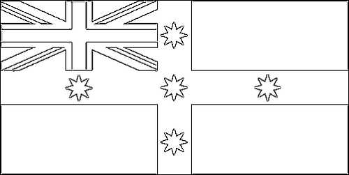 Contorno della bandiera Bandiera del Nuovo Galles del Sud (Federazione australiana) da colorare