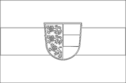 Contorno della bandiera Carinzia (bandiera di servizio) da colorare