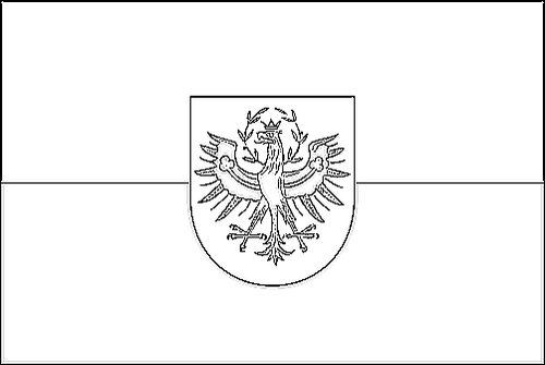 Contorno della bandiera Tirolo (bandiera di servizio) da colorare
