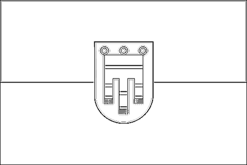 Contorno della bandiera Vorarlberg (bandiera di servizio) da colorare