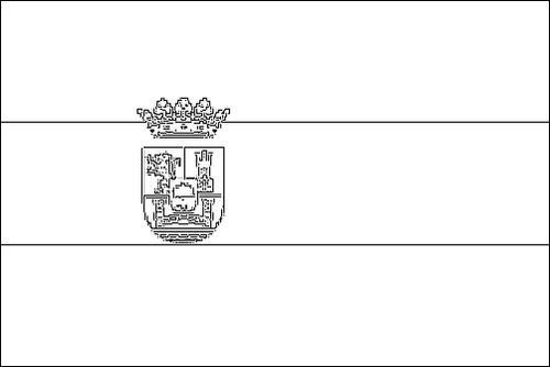 Contorno della bandiera Estremadura da colorare