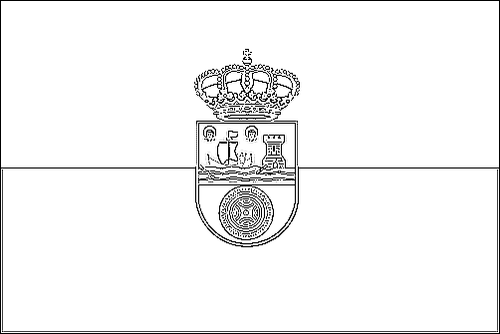Contorno della bandiera Cantabria da colorare