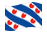 Frisia (Fryslân)-Bandiera sventolante