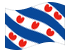 Frisia (Fryslân)-Bandiera sventolante