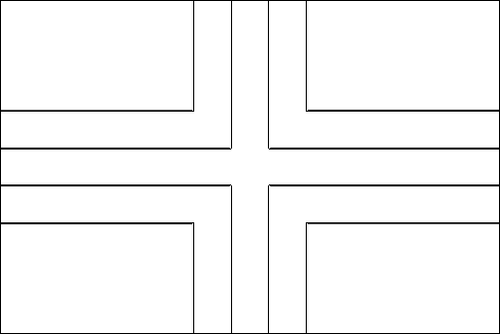 Contorno della bandiera Groninga da colorare