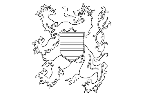 Contorno della bandiera Limburgo da colorare