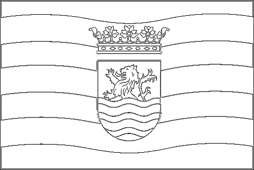 Contorno della bandiera Zelanda da colorare