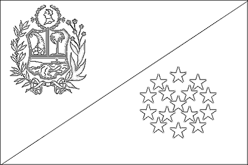 Contorno della bandiera Sucre da colorare