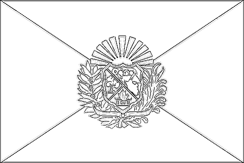 Contorno della bandiera Aragua da colorare