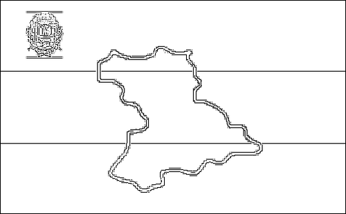 Contorno della bandiera Anzoátegui da colorare