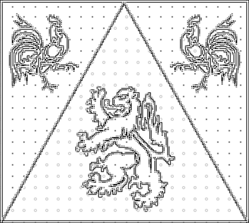 Contorno della bandiera Brabante Vallone da colorare