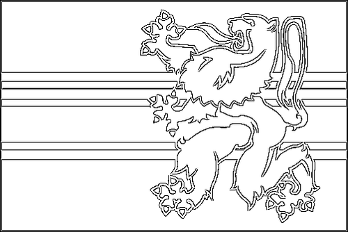 Contorno della bandiera Fiandre Orientali da colorare