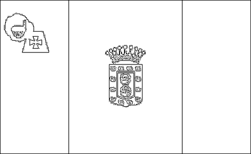 Contorno della bandiera La Gomera da colorare