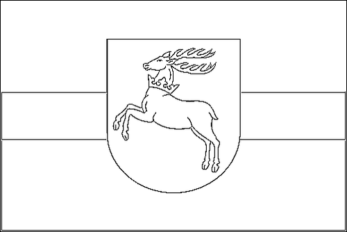 Contorno della bandiera Lublino (Lubelskie) da colorare